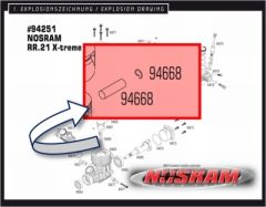 NOSRAM RR.21 X-treme Kolben-Pleuel-Pin Thunder Tiger 02694668