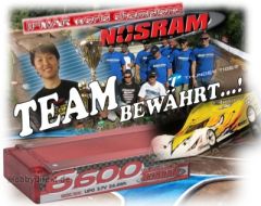 NOSRAM LiPo 1S 1:12 6600 X-TREME Hardcase 50C (100C) Thunder Tig