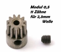 Motor-Ritzel M0,5 11Z, Welle 2,3mm z.B. für NOSRAM Micro 370 Thunder Tiger 03021157T