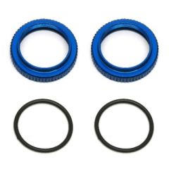 VCS3 Gewinde-Dämpfer Einstell-Ringe, Alu CNC, Blau (2) Thunder Tiger 03031326