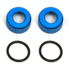 VCS3 Dämpferkappe Unten, Alu CNC, Blau (2) Thunder Tiger 03031327