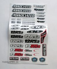 RC12R5.2 Decal Aufkleber-Bogen Thunder Tiger 0304710