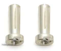 SILBER-Kontakt-Stecker Low-Profile BULLET 4mm (2) Thunder Tiger 030643