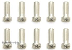 SILBER-Kontakt-Stecker Low-Profile BULLET 4mm (10) Thunder Tiger 030644