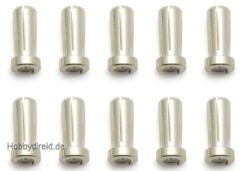 SILBER-Kontakt-Stecker Low-Profile BULLET 5mm (10) Thunder Tiger 030646