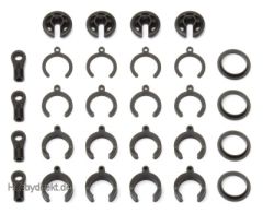 Q-Serie Feder-Vorspann-Clips, Teller & Kugelpfannen Set (4) Thunder Tiger 0307149