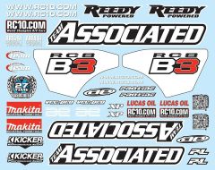 RC8B3 Decal Sheet Thunder Tiger 03081270