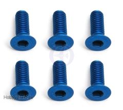 M3x8mm Senkkopfschraube Alu blau (6) Thunder Tiger 0308553