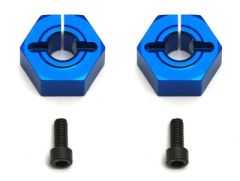 Felgen-Mitnehmer 12mm 6-Kant, Vorne SC10, Alu CNC, blau (2) Thunder Tiger 0309893