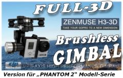 DJI ZENMUSE H3-3D Gimbal PHANTOM 2 Version Thunder Tiger 036H3DP2