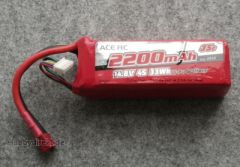 LiPo 4S 2200mAh 14,8V 25C, US Deans Style T-Stecker Thunder Tiger 2848-T