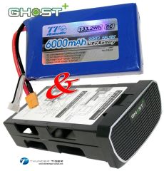 GHOST+ LiPo 6S 22.2V 6000mAh inkl. Akku-Box Thunder Tiger 2852