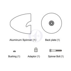 Aluminium Spinner 102mm 2-Blatt Thunder Tiger 3290