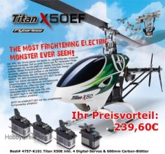 X50E Flybarless Elektro inkl. Thunder Tiger 4757-K101