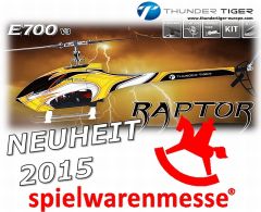 E700 RAPTOR V3 Flybarless Elektro Rumpf-Helikopter Kit Thunder Tiger 4761-K30