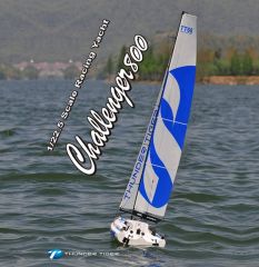 Racing-Segel-Yacht Challenger 800 1:22,5, Baukasten Thunder Tiger 5550-K40