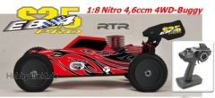 EB4 S2.5 1:8 Nitro 4WD Buggy 4,6ccm RTR 2.4G, ROT-Carbon Thunder Tiger 6243-F114