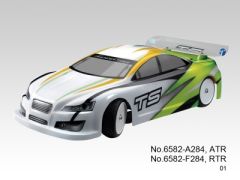 TS4e Tourenwagen 1:10, Elektro 4WD RTR 2.4G, WEISS-GRÜN Thunder