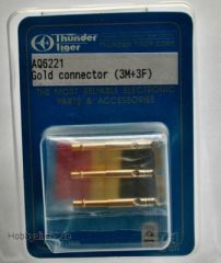 Goldkontakt Stecker+Buchse 3Paar Thunder Tiger AQ6221