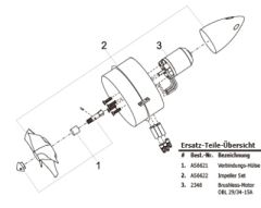 EDF-75 Impeller-Führungs-Hülse Thunder Tiger AS6621