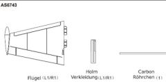 CONCEPT X Tragflächen, Set Thunder Tiger AS6743