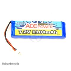 Akku-Stick-Pack NiMH 7,2V, 1100mAh (Stecker klein & weiß) Thunder Tiger AT2925