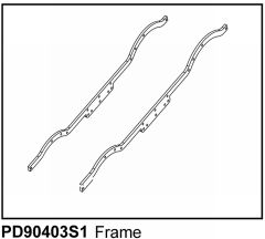 KAISER XS Chassis-Rahmen Hauptstreben, Alu (2) Thunder Tiger PD90403S1