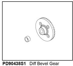 KAISER XS Kegel-Teller-Rad für Getrieb Vorne - Hinten (1) Thunder Tiger PD90438S1