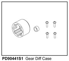 KAISER XS Diff bzw. Spool Gehäuse Vorne - Hinten (1) Thunder Tiger PD90441S1