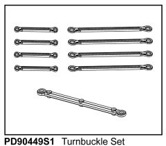 KAISER XS Fahrwerk- u. Lenk-Stangen, Kunststoff, Set Thunder Tiger PD90449S1