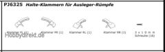 VOLANS Halte-Klammern für Ausleger-Rümpfe (4) für 5548 Thunder Tiger PJ6325