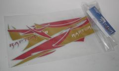 E550 FBL DECAL Aufkleber-Bogen, ROT-GOLD Thunder Tiger PV6314-R