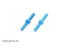 Alu Li/Re-Gewindestangen 3x18mm (2) blau Tamiya 54247 300054247