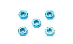 3mm Aluminum Mutter Blue (5) Tamiya 54411 300054411