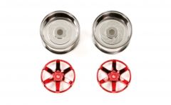 6-Speich.-Felge 26mm Off +6 (2)Chr./rot Tamiya 54553 300054553