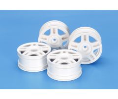 5-Speichenfelge 26mm/Offset+2 (4) weiss Tamiya 54674 300054674