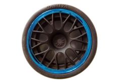 24mm/MN Y-Speichenfelge (4) sw/blau +2 Tamiya 84252 300084252