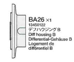 Differenzial-Gehäuse B BA26 58431 Tamiya 3450122 303450122