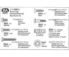 Schrauben Beutel A Tamiya 9400234