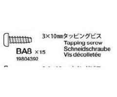 Schneidschraube 3x10mm schwarz (10)42162 Tamiya 9804392 309804392