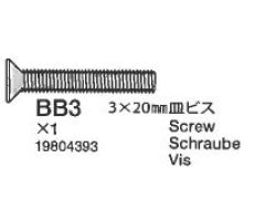 Senkkopfschraube 3x20mm (10) schw.58447 Tamiya 9804393 309804393