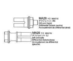 DIFF.-GELENK LI./RE. Tamiya 9805735