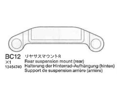 TRF502X Querlenkerhalter hinten (hinten) Tamiya 3454740 313454740