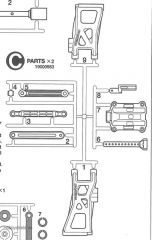 TT02B C-Teile Querlenker/Kar.-Halter Tamiya 9000563 319000563