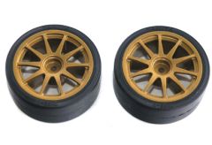 1:10 Drifträder (2) Typ D gold 26mm Tamiya 300051219