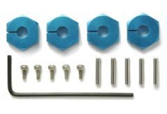 Radmitnehmer (4) Alu 5mm blau Tamiya 300053823