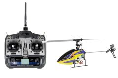 XciteRC Flybarless 200 Trainer RTF 2.4 GHz 4 Kanal Hubschrauber gelb/blau mit 6S Profi 6 Kanal Sender XciteRC 13000110