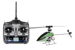 XciteRC Flybarless 245 Trainer RTF 2.4 GHz 4 Kanal Hubschrauber grün/weiß mit 6S Profi 6 Kanal Sender XciteRC 13001120