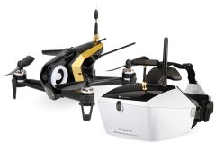 Walkera FPV Racing-Quadrocopter Rodeo 150 RTF schwarz - FPV-Drohne mit HD-Kamera, Goggle V4 Videobrille, Akku, Ladegerät und DEVO 7 Fernsteuerung Walk