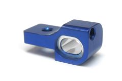 KM-Racing K8 Aluminium Querlenkerhalter vorne unten hinten links (blau) KM-Racing 31201052